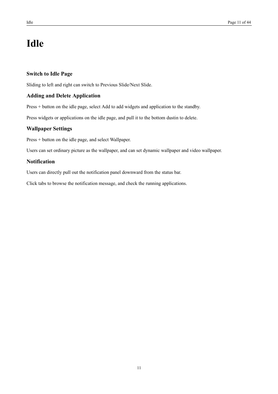 Idle | Verykool i672 User Manual | Page 9 / 37