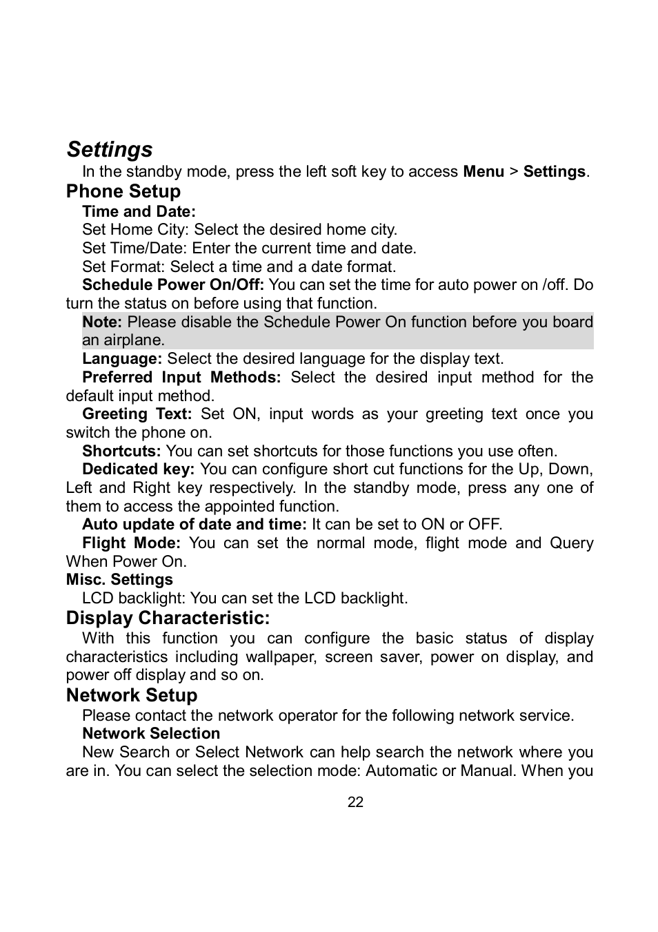 Settings | Verykool i705 User Manual | Page 24 / 42