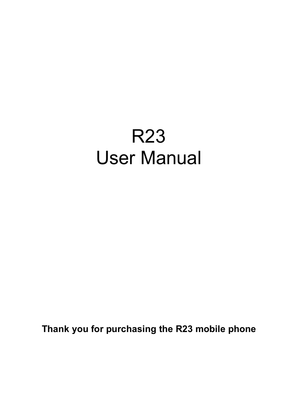 Verykool R23 User Manual | 41 pages