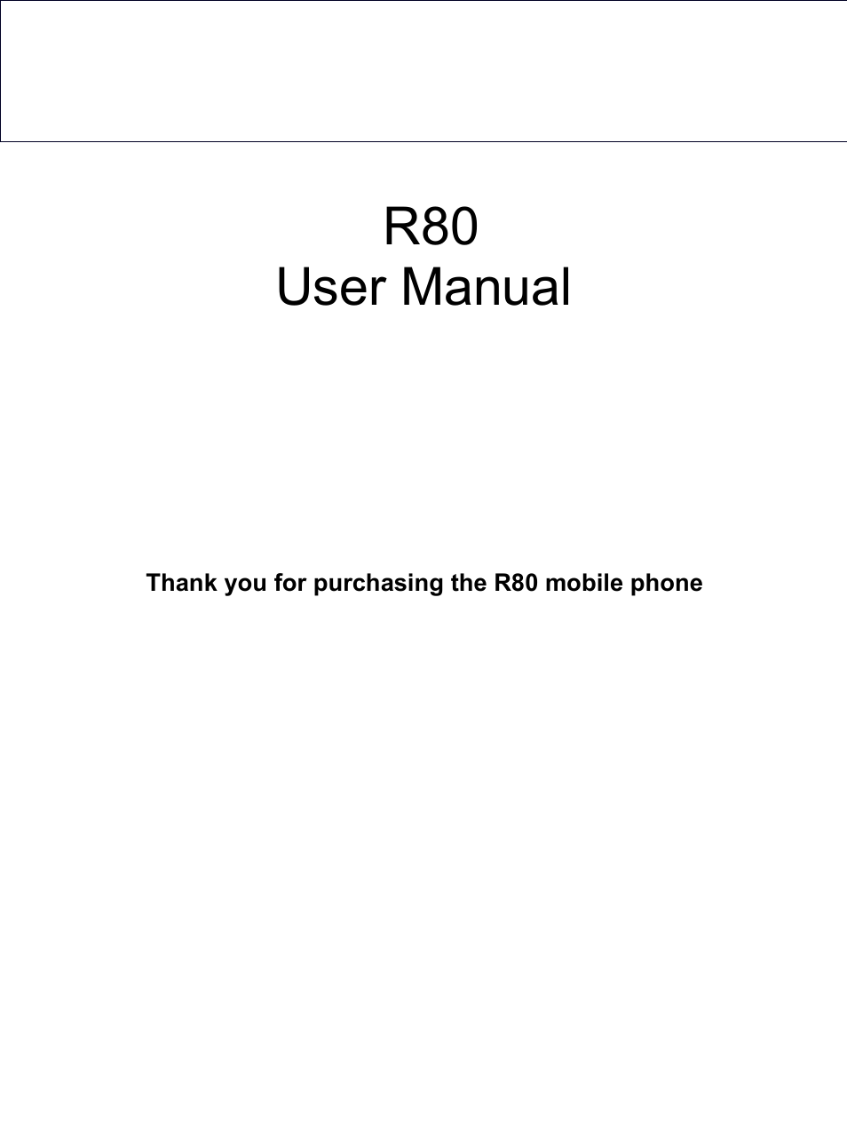 Verykool R80 User Manual | 41 pages