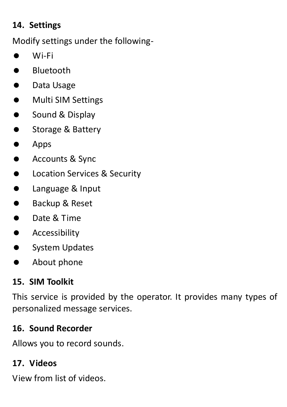 Verykool s5012 User Manual | Page 18 / 28