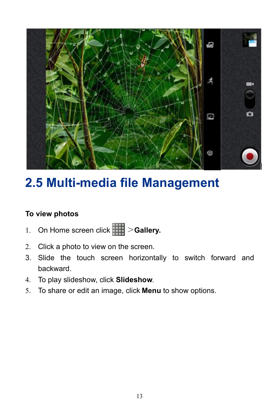 5 multi-media file management | Verykool R800 User Manual | Page 18 / 29