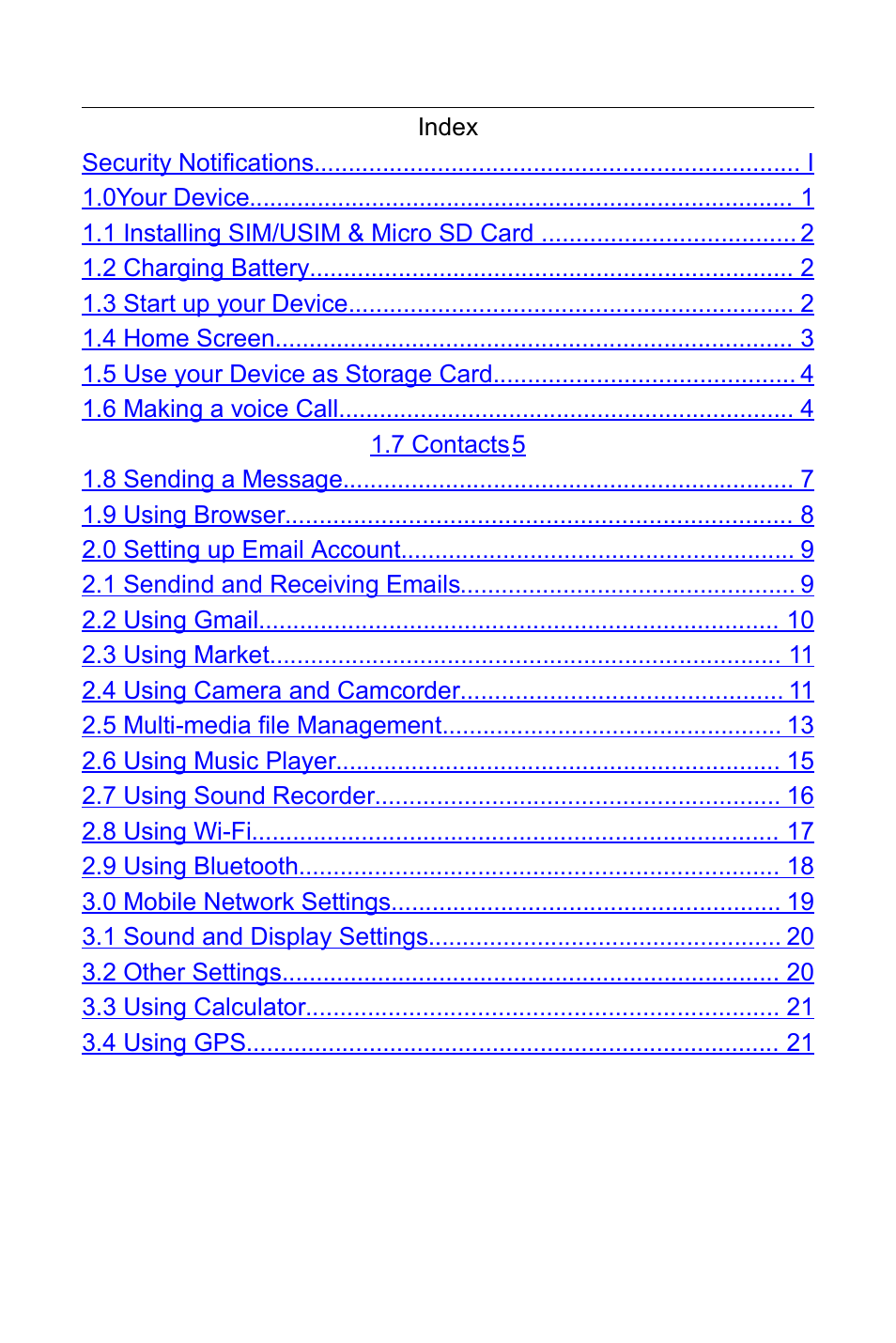 Verykool R800 User Manual | Page 5 / 29