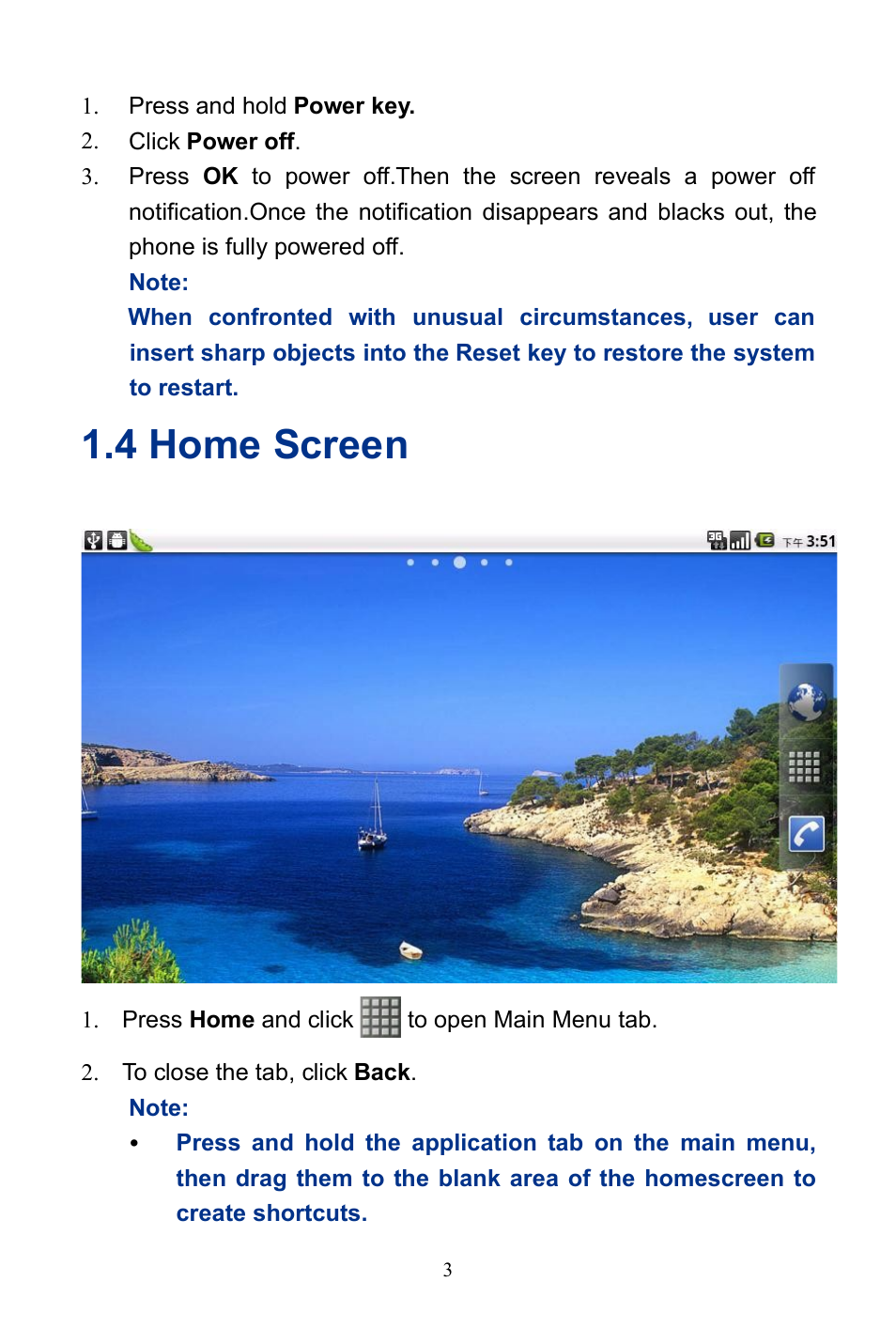 4 home screen | Verykool R800 User Manual | Page 8 / 29