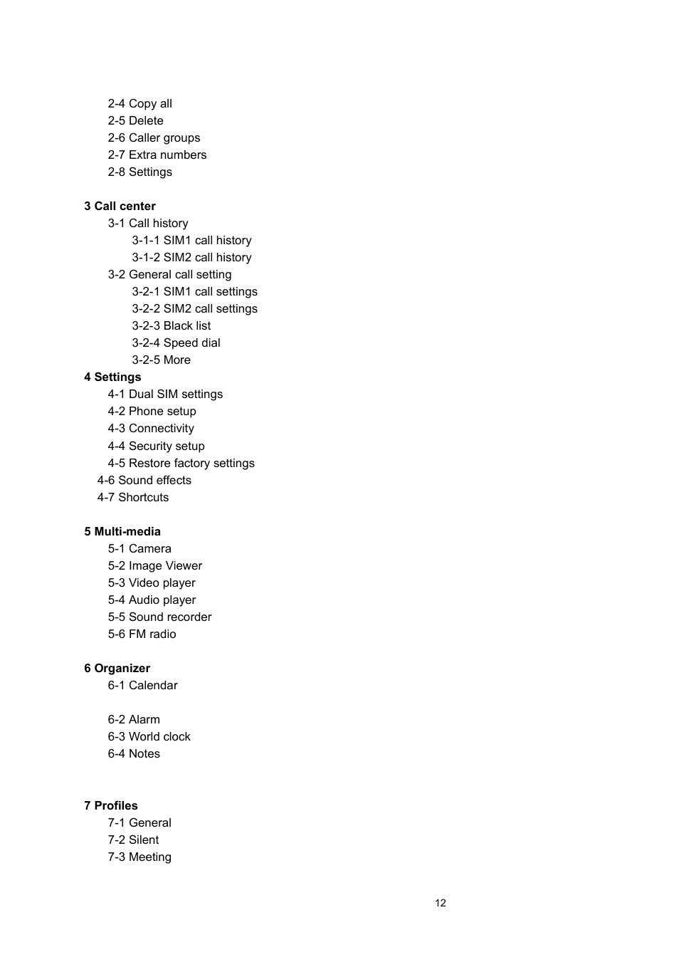 Verykool s135 User Manual | Page 12 / 25