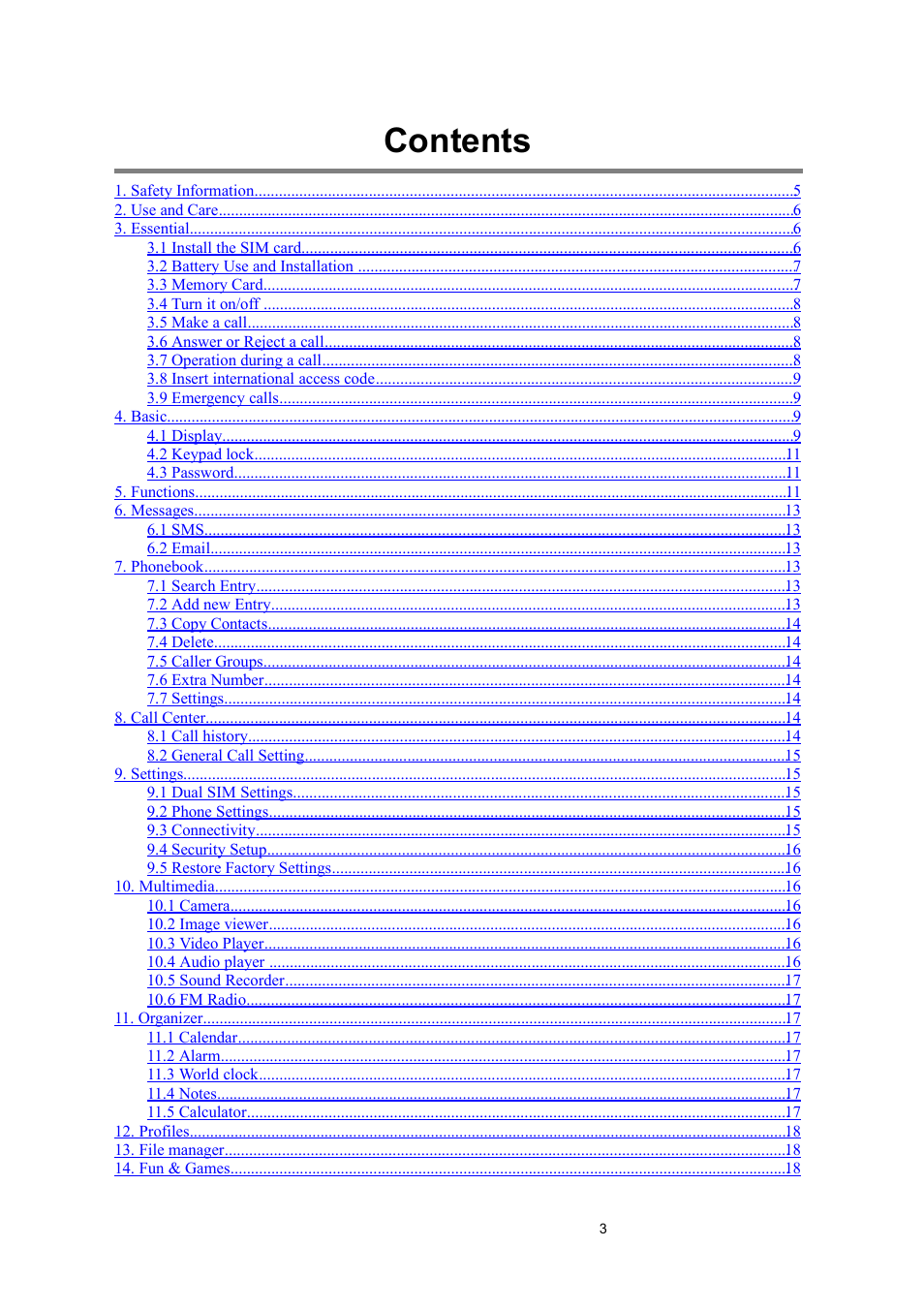 Verykool s635 User Manual | Page 3 / 25