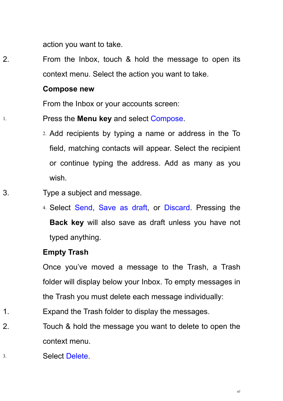 Verykool s700 User Manual | Page 47 / 87