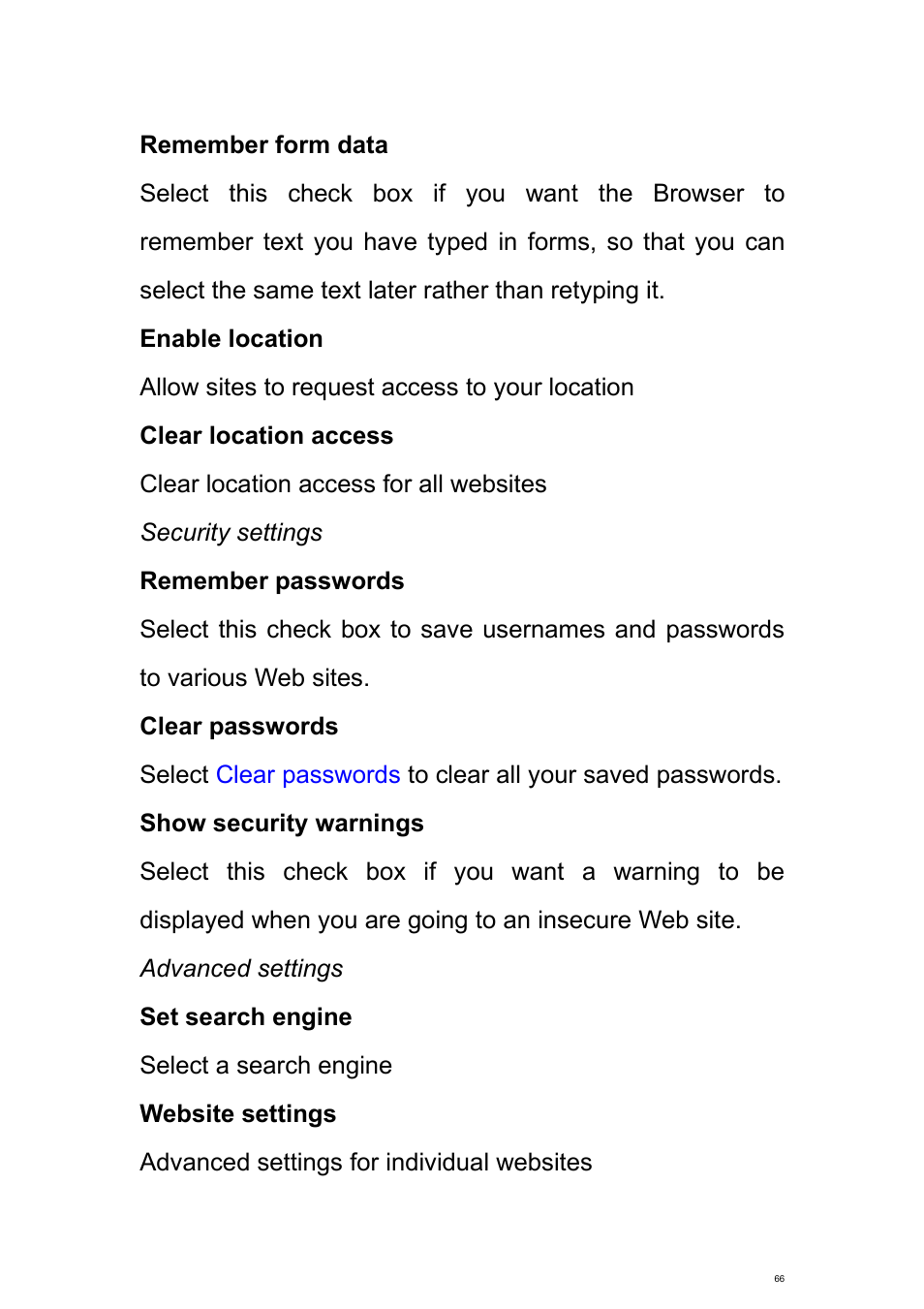 Verykool s700 User Manual | Page 66 / 87