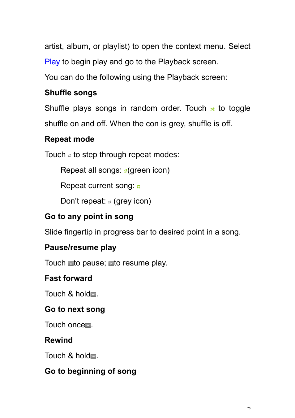 Verykool s700 User Manual | Page 75 / 87