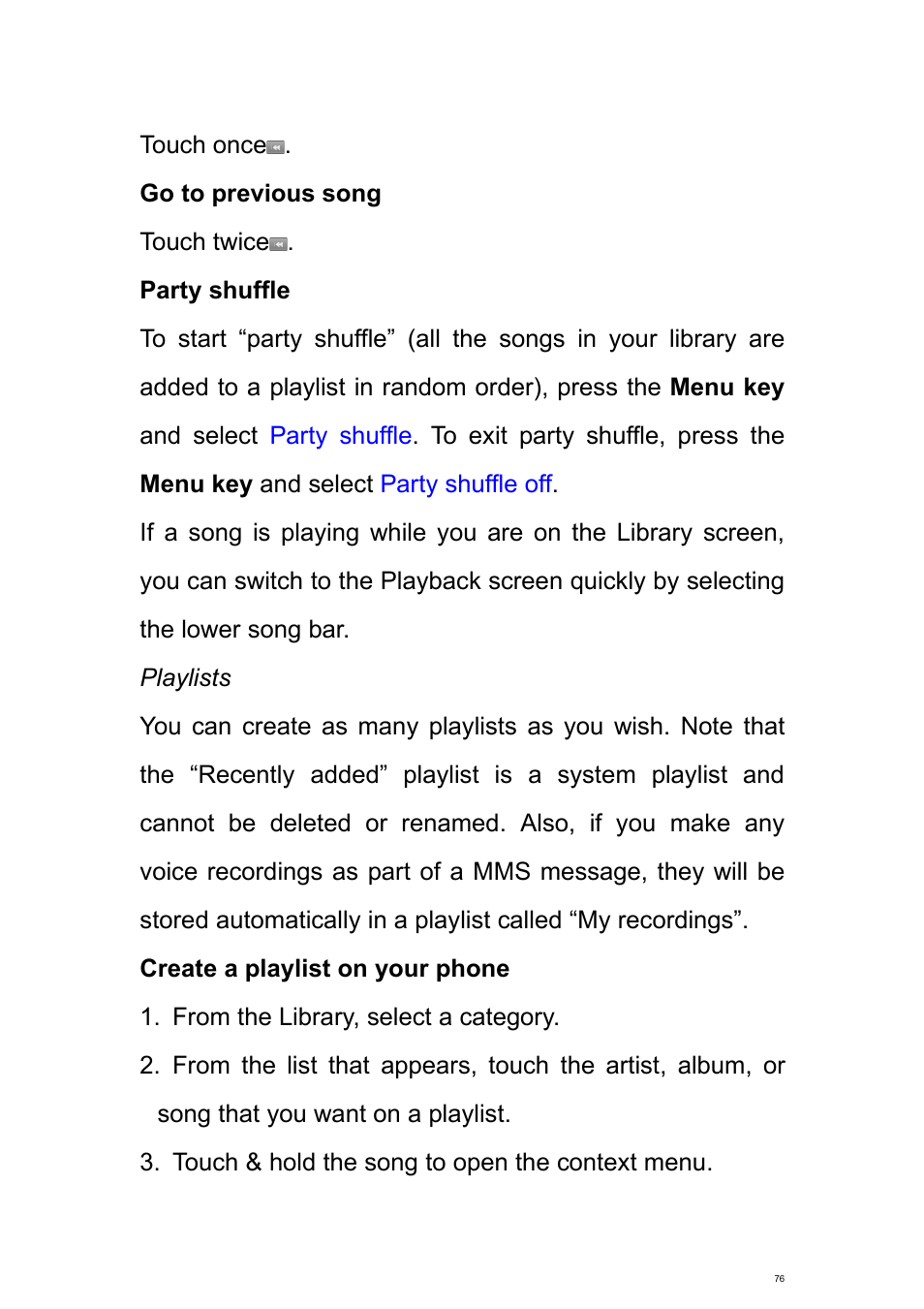 Verykool s700 User Manual | Page 76 / 87