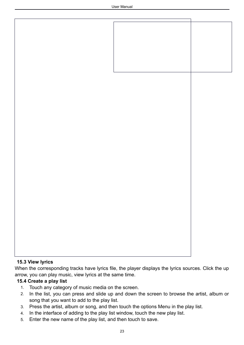 3 view lyrics, 4 create a play list | Verykool s757 User Manual | Page 23 / 32