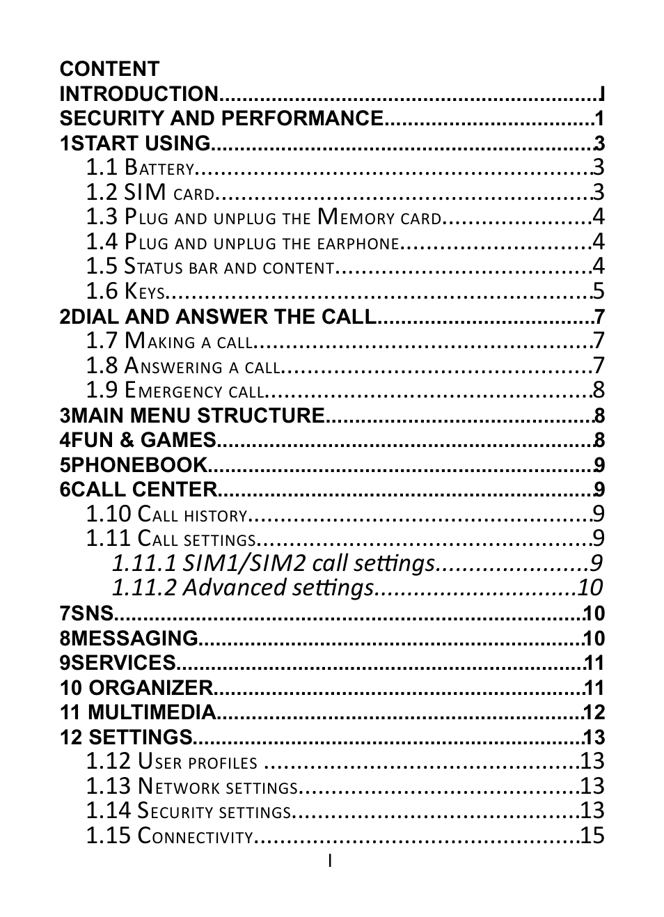 2 sim, 10 c, 11 c | 12 u, 13 n, 14 s, 15 c | Verykool R25 User Manual | Page 3 / 25