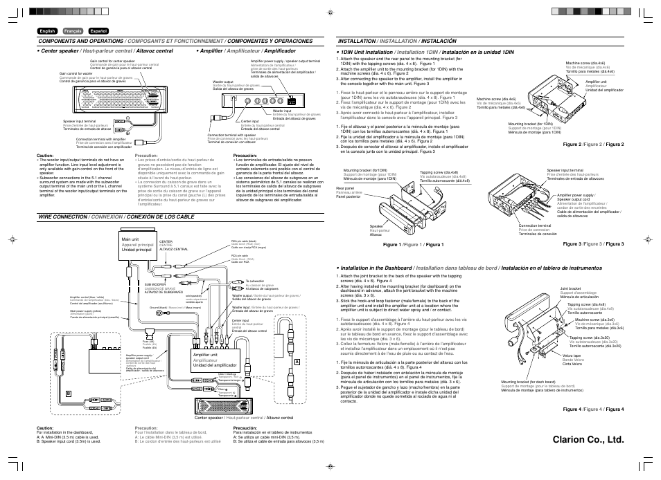 Clarion co., ltd | Clarion SRK604 User Manual | Page 2 / 2