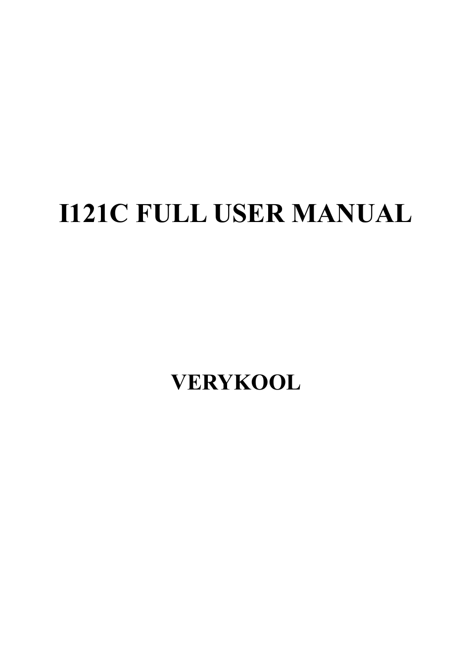 Verykool i121C User Manual | 44 pages