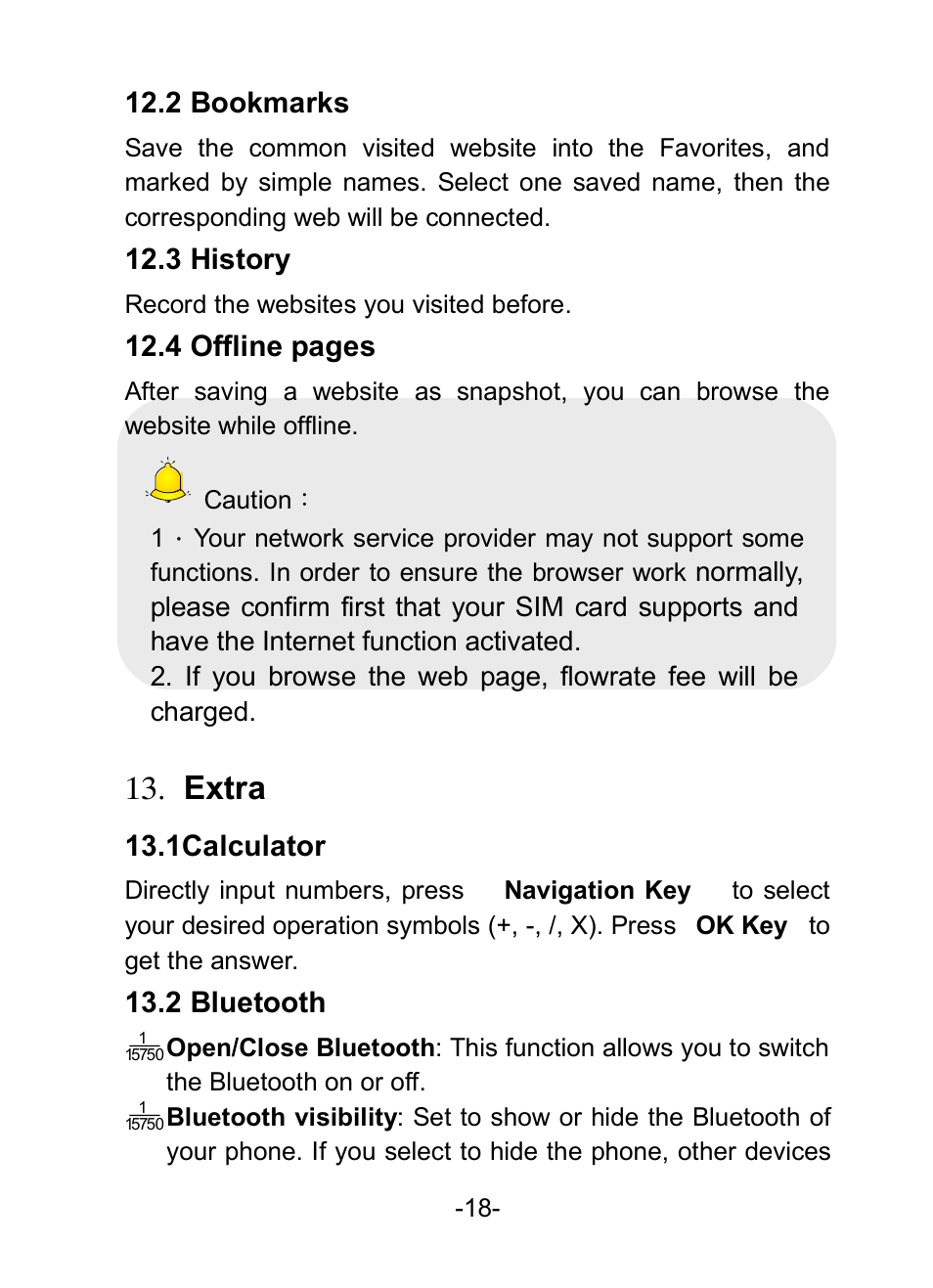Extra, 13  extra | Verykool i601 User Manual | Page 26 / 31