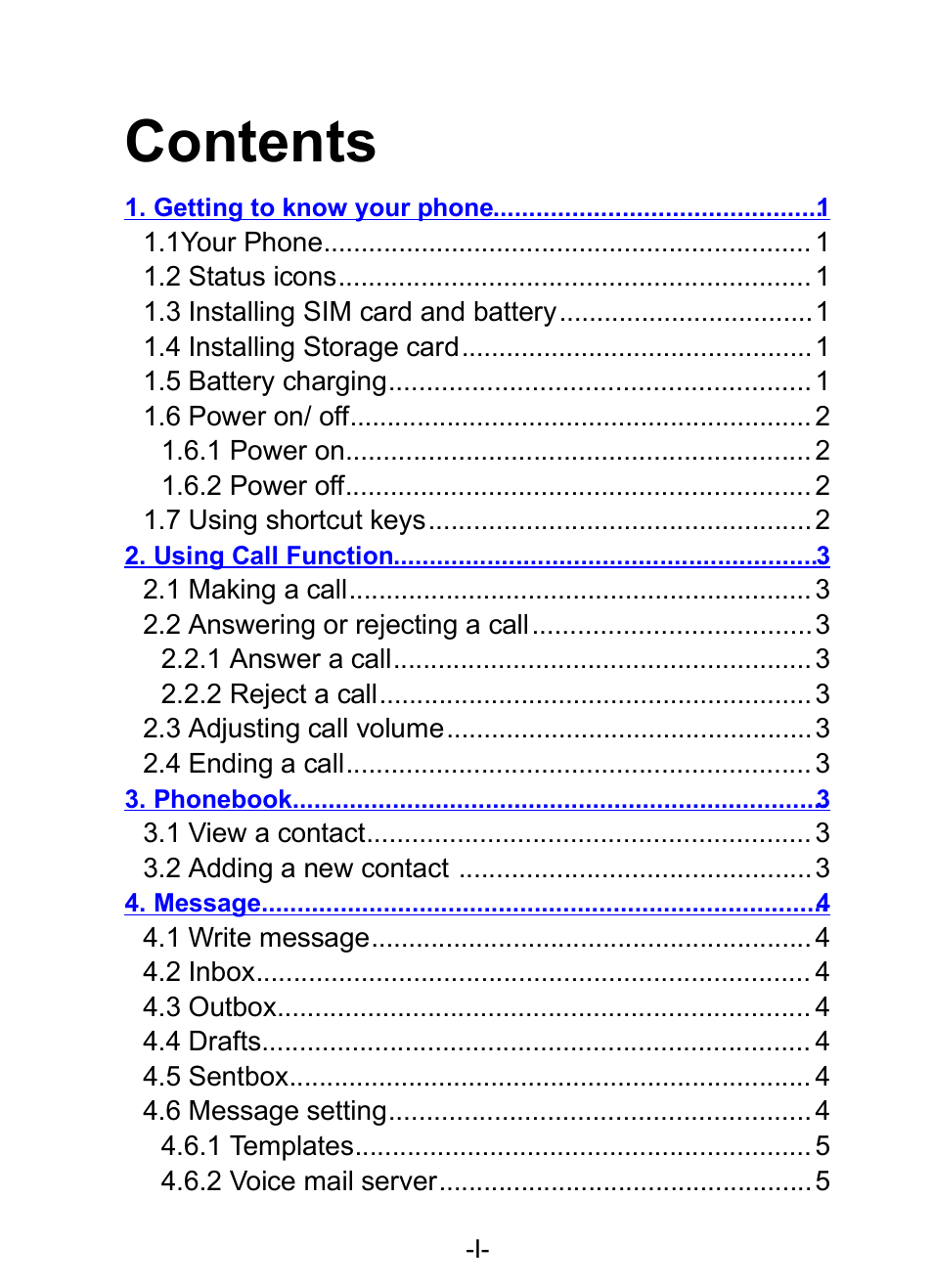 Verykool i601 User Manual | Page 3 / 31
