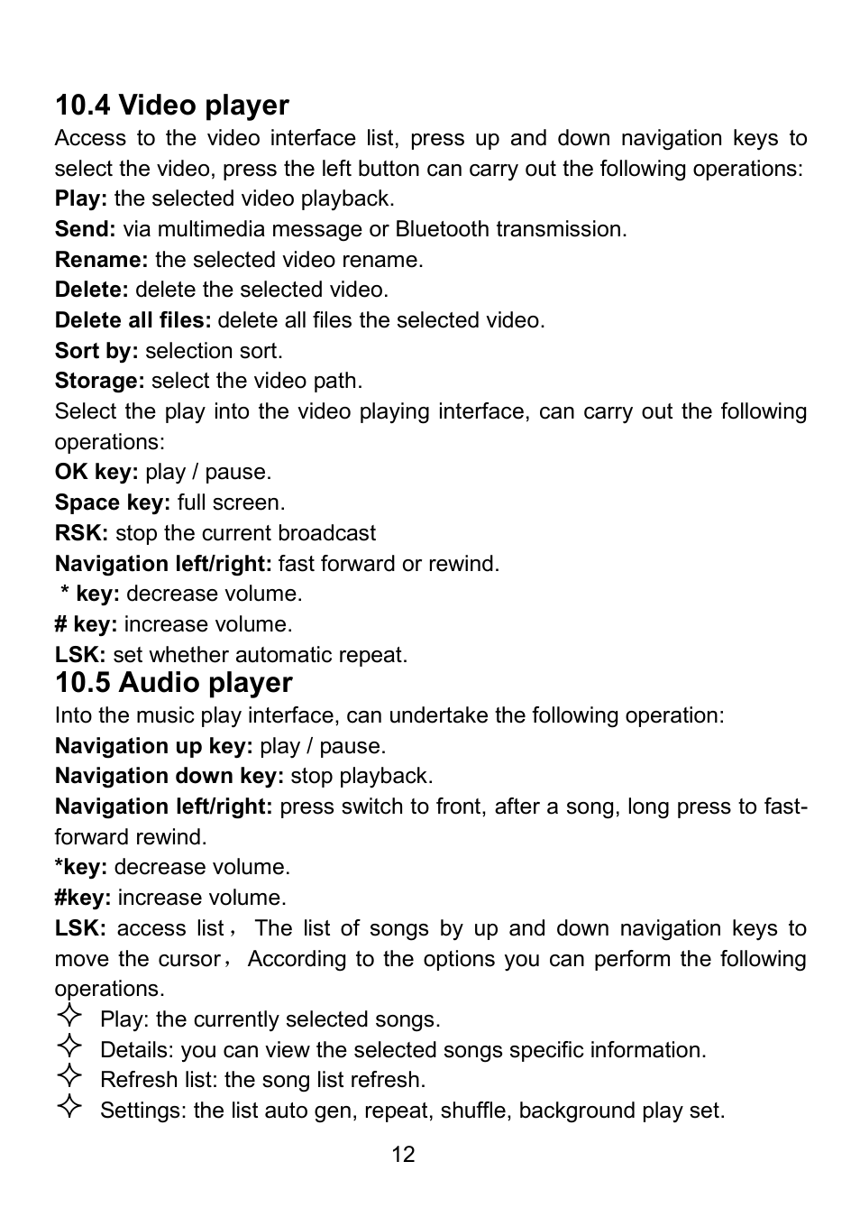 4 video player, 5 audio player | Verykool i607 User Manual | Page 19 / 28