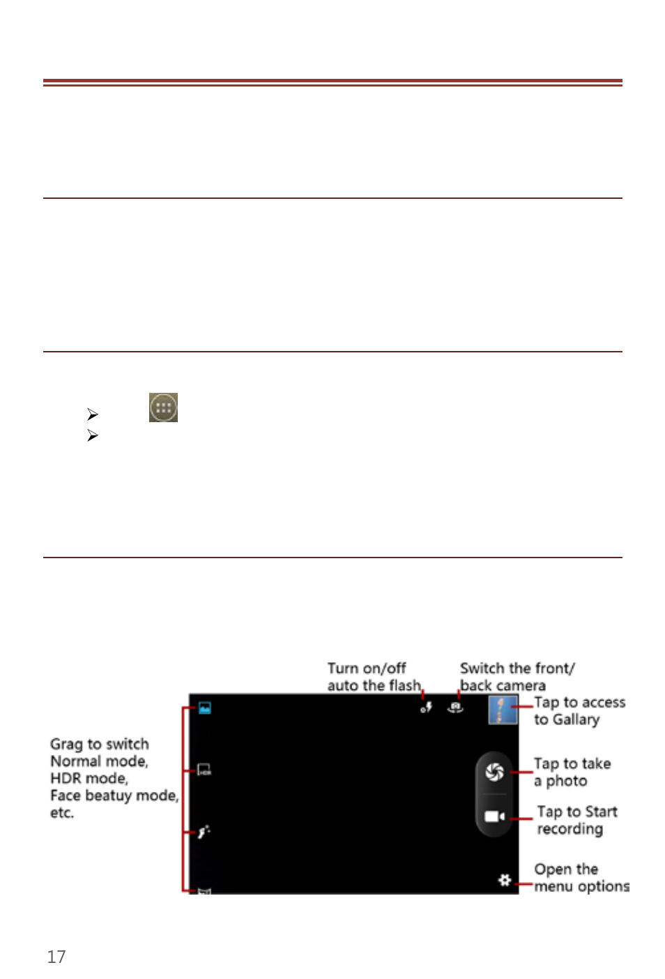 Multimedia, 1 file manager, 2 music player | 3 camera | Verykool s470 User Manual | Page 17 / 32