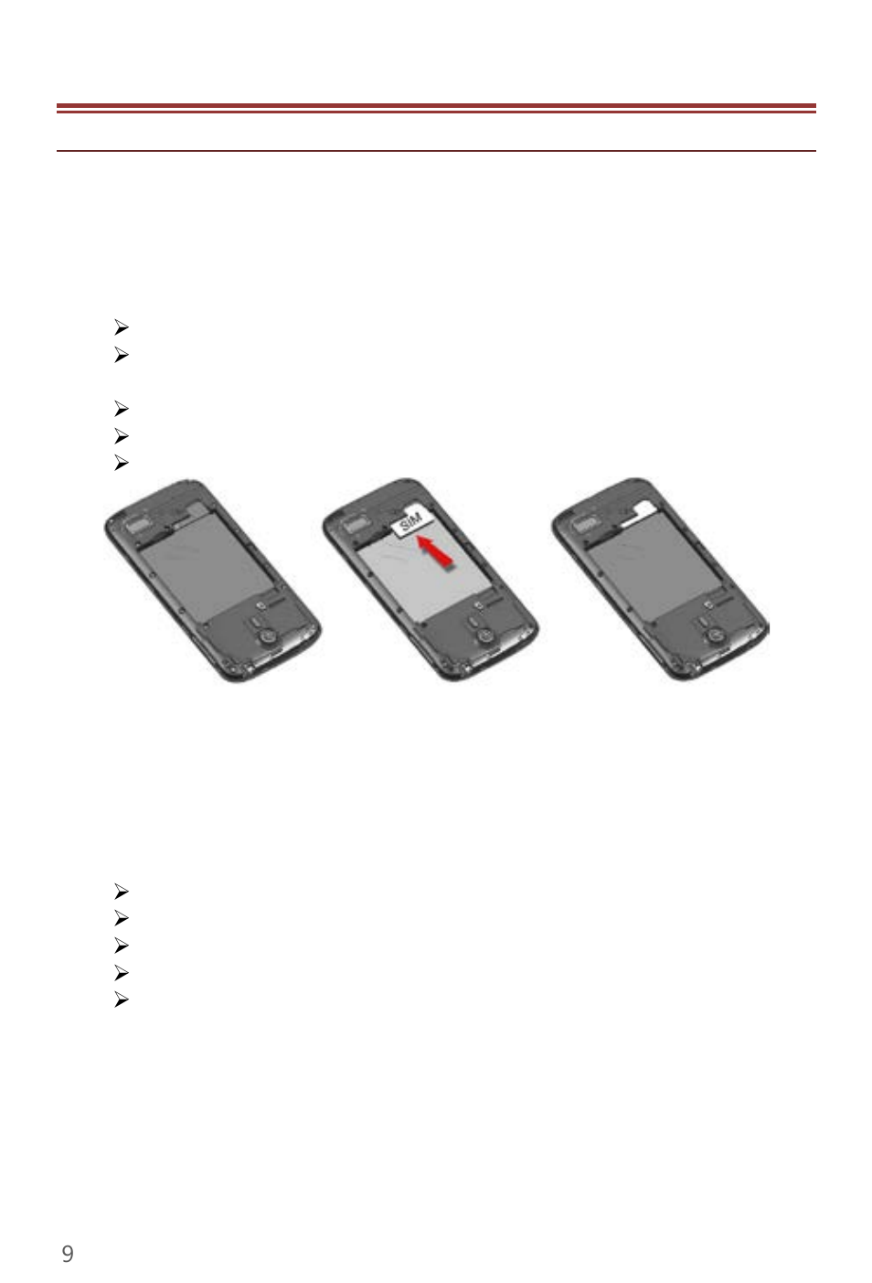 Getting started, 1 installing cards & battery, Installing sim card and battery | Installing memory card | Verykool s470 User Manual | Page 9 / 32