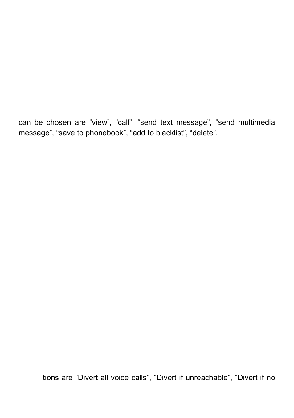 5 call logs, 1 call history, 1 all calls | 2 dialed calls, 3 missed calls, 4 received calls, 5 delete call logs, 6 call timers, 2 call settings, 1 call waiting | Verykool i603 User Manual | Page 12 / 26