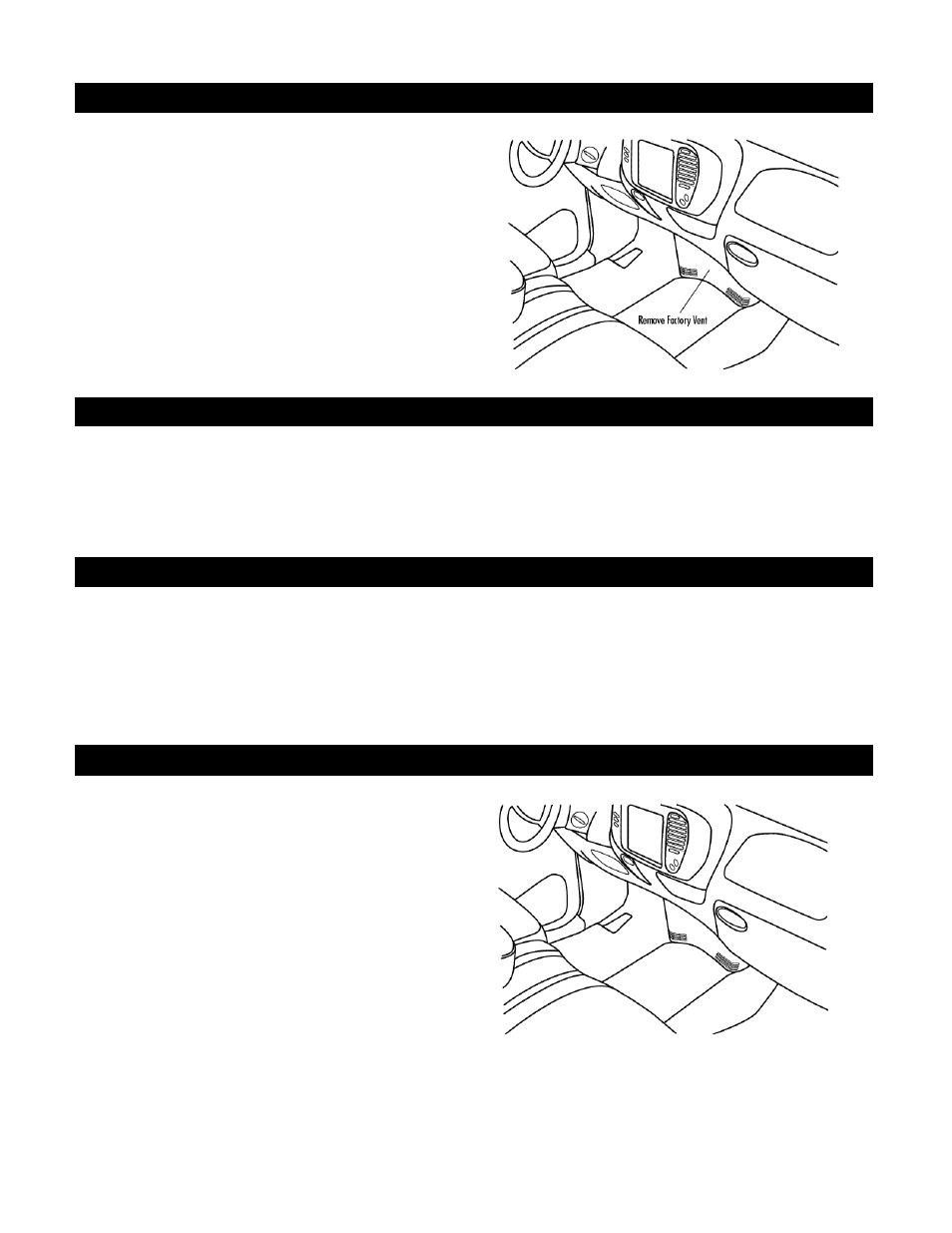 Ii. remove floor vent trim cover, Iii. install wire harness, Iv. test subwoofer enclosure | V. reinstall floor vent trim cover | Clarion PSWFF150 User Manual | Page 3 / 4