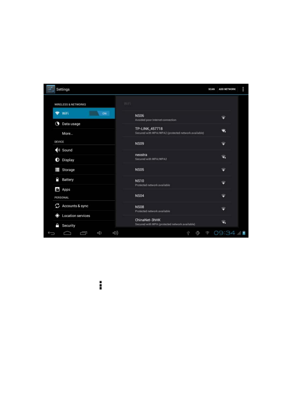 Settings | Verykool T742 User Manual | Page 25 / 37
