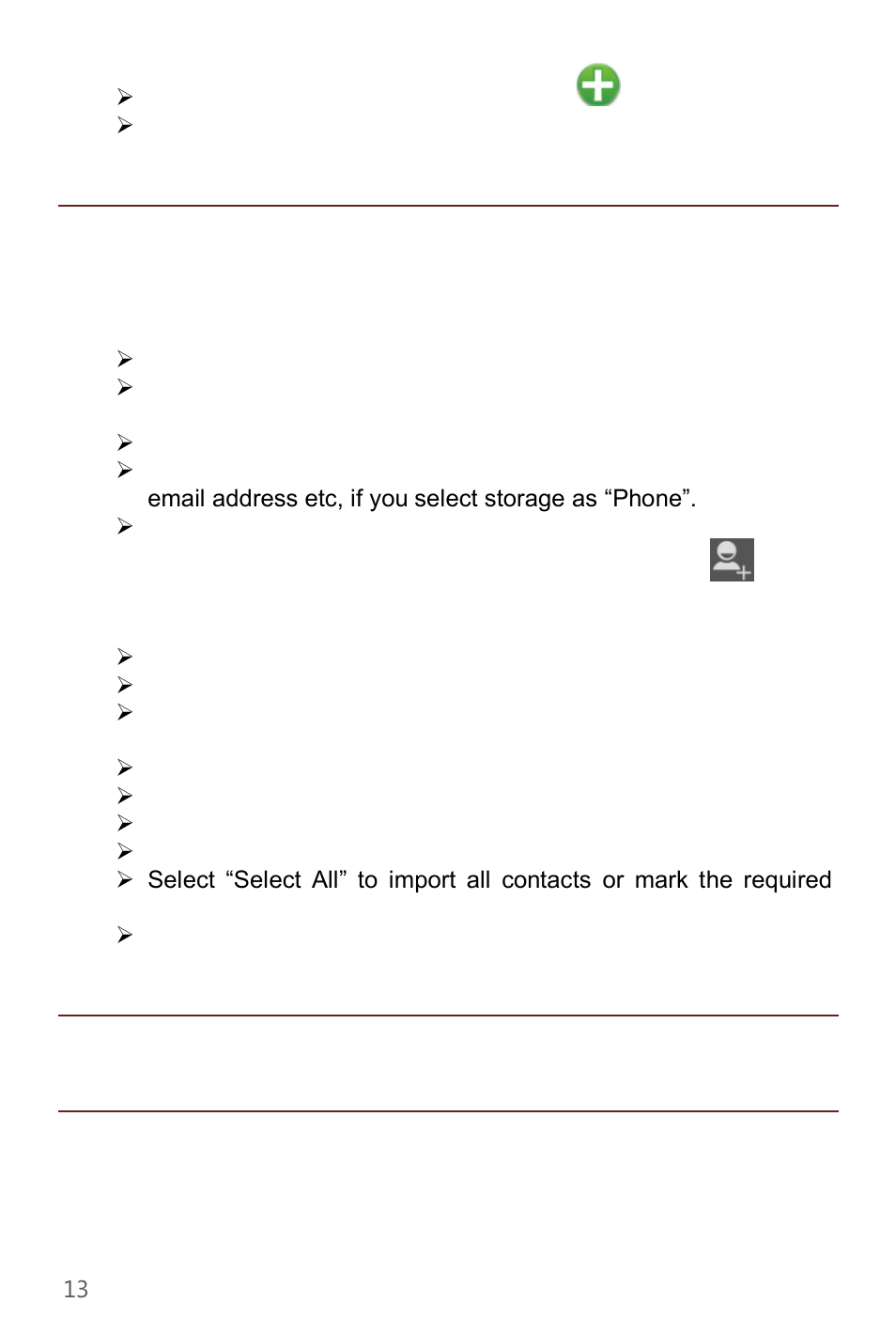 3 contacts, 4 email, 5 browser | 3 con t ac ts, 4 e m ai l, 5 brow s e r | Verykool s450 User Manual | Page 13 / 30