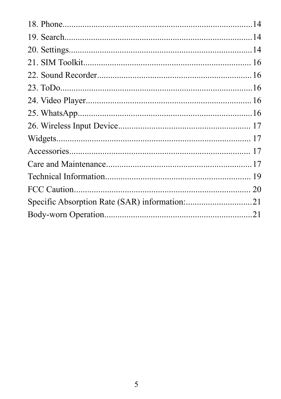 Verykool s352 User Manual | Page 5 / 21