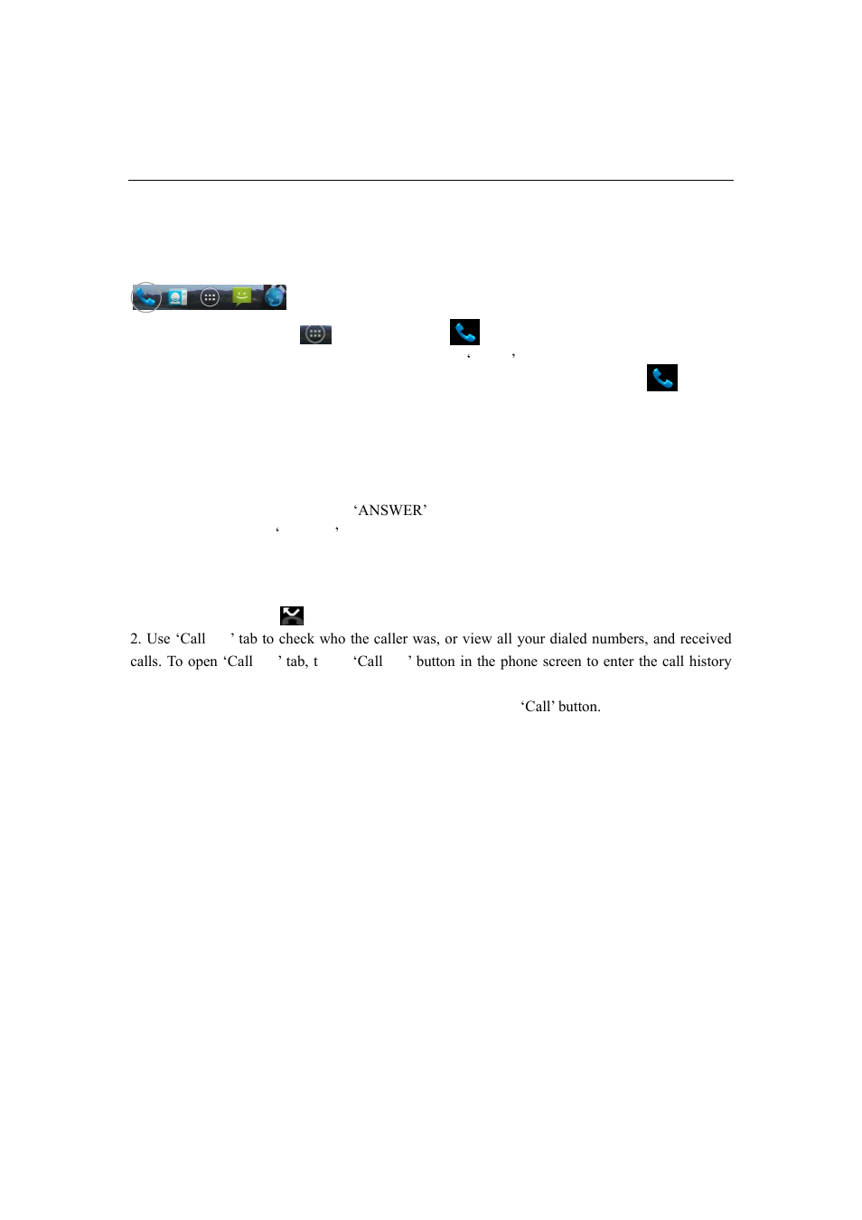 Phone call, Making a call, Answering and ending a call | Using call history, 3 phone call | Verykool s351 User Manual | Page 10 / 28