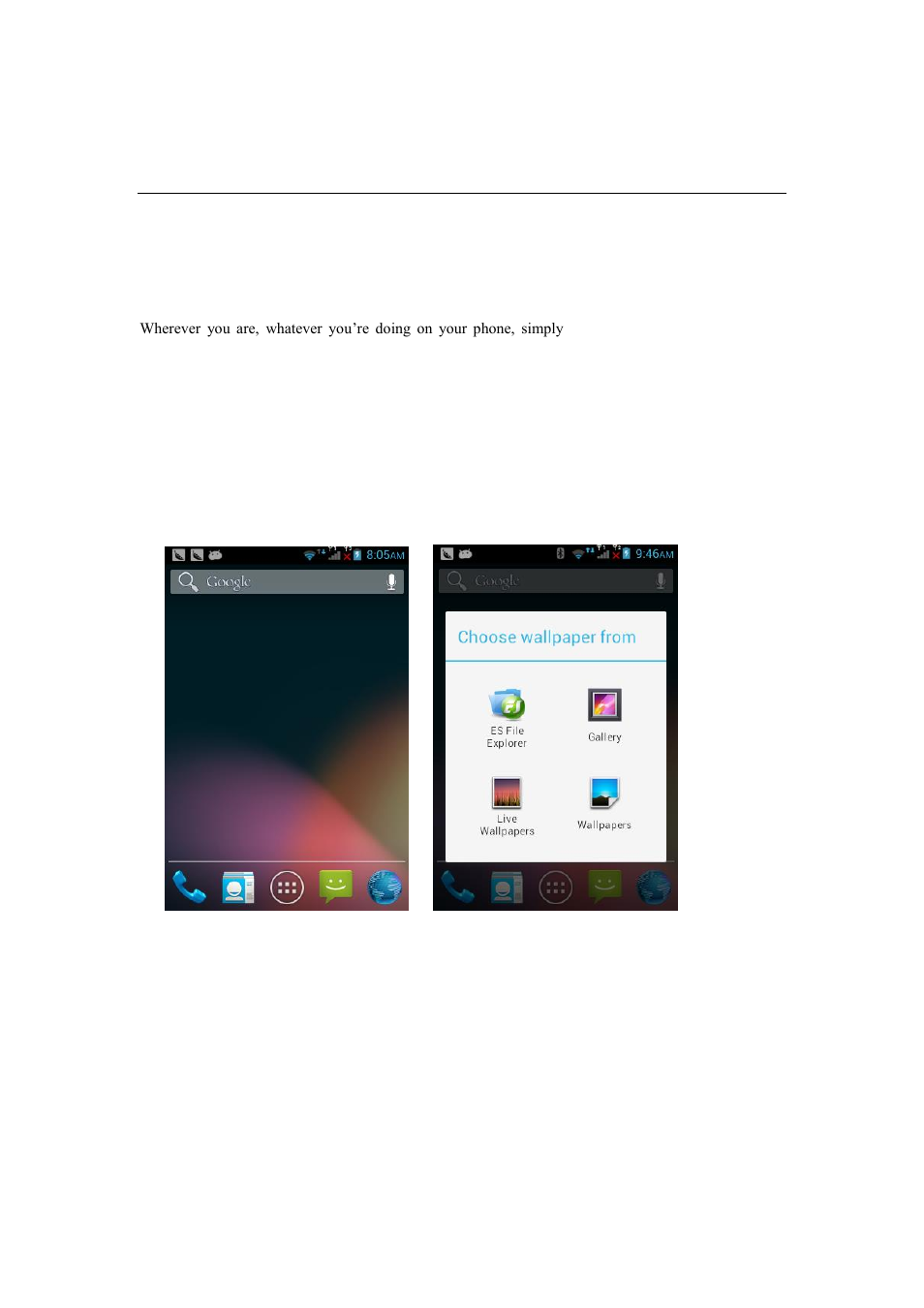 Interface, Home screen, 2 interface | 1 home screen | Verykool s351 User Manual | Page 6 / 28