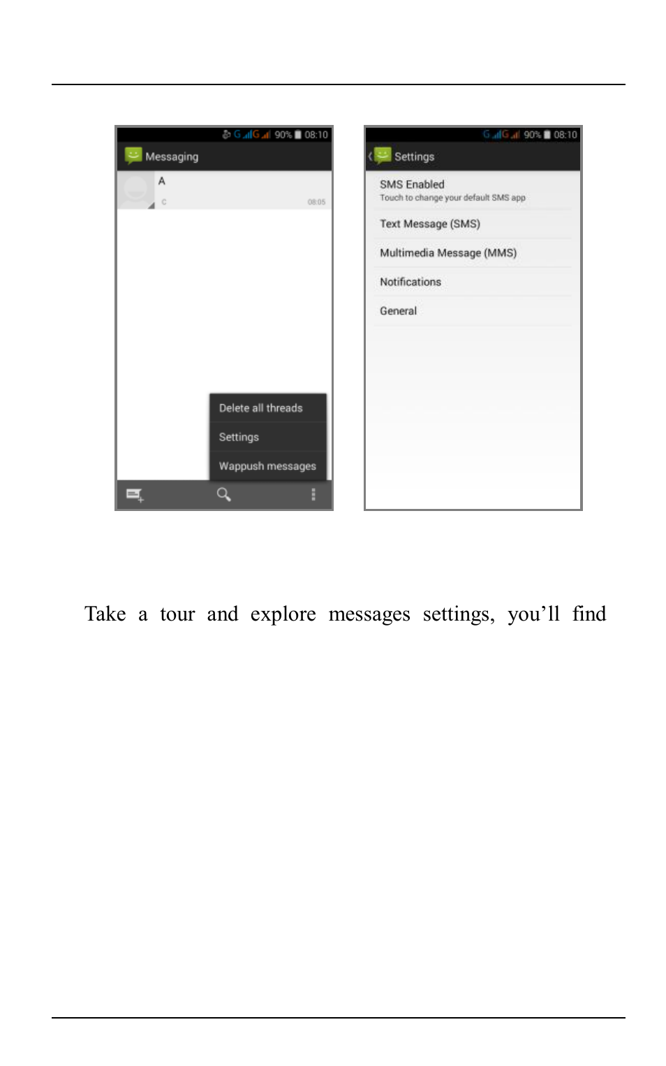 Using the onscreen keyboard | Verykool s5511 User Manual | Page 35 / 50