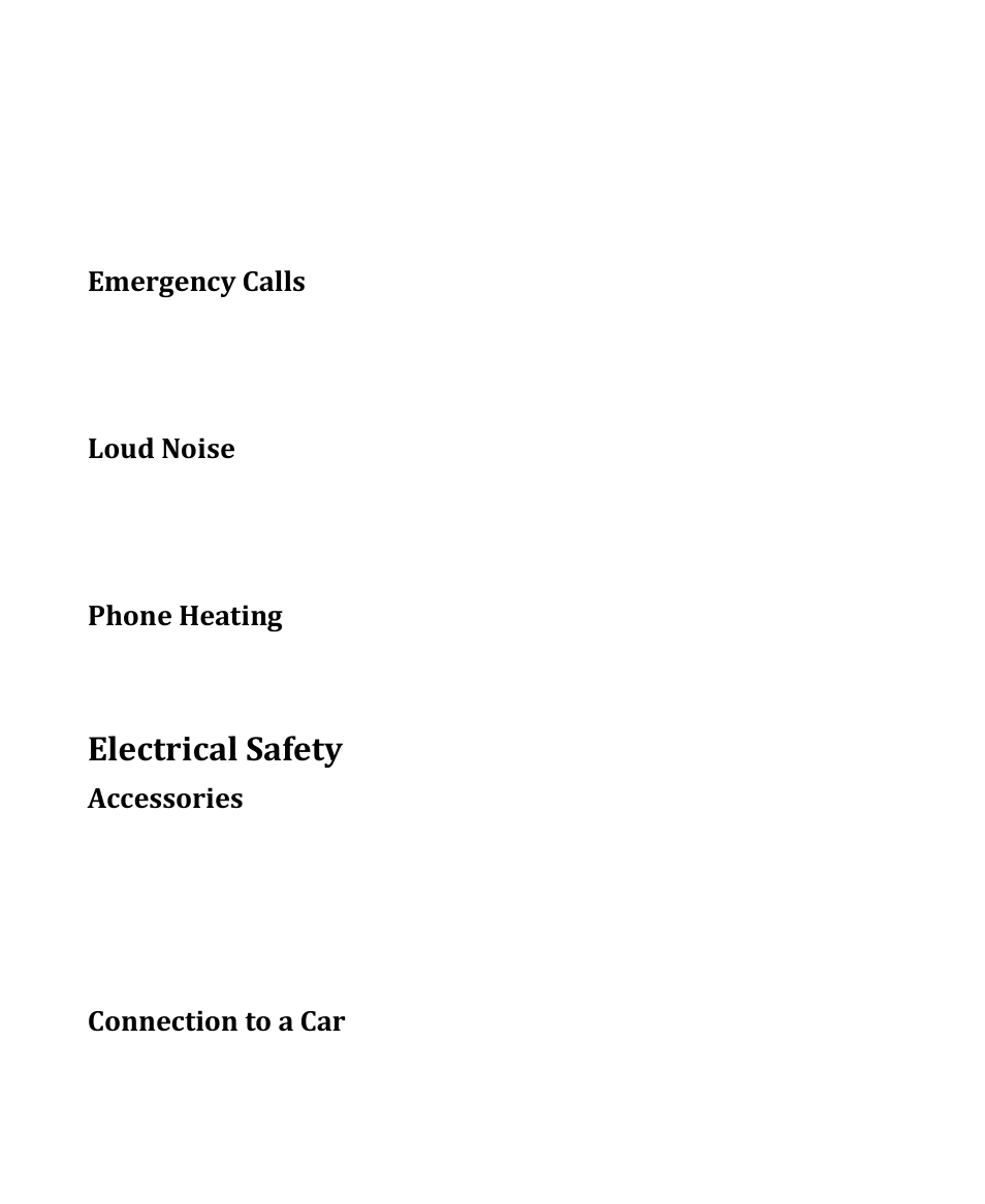 Electrical safety | Verykool s4010 User Manual | Page 27 / 33