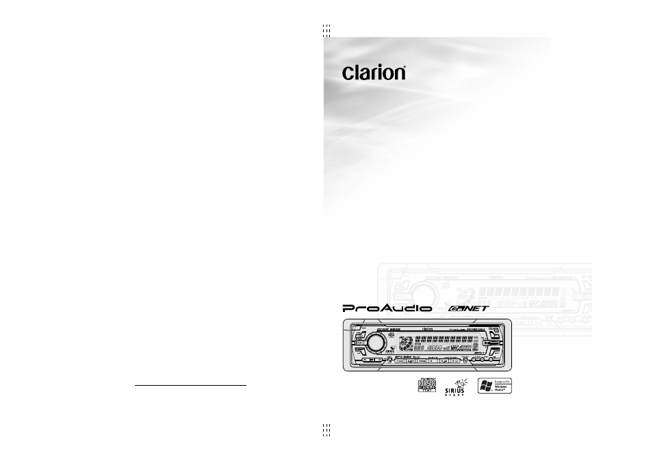 Clarion DXZ735MP User Manual | 28 pages