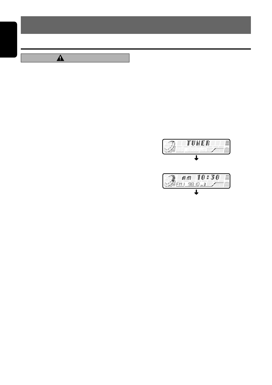Operations, Basic operations, English | Caution, Turning on/off the power, Selecting a mode, Adjusting the volume, Switching the display, Setting the z-enhancer plus | Clarion DXZ735MP User Manual | Page 8 / 28