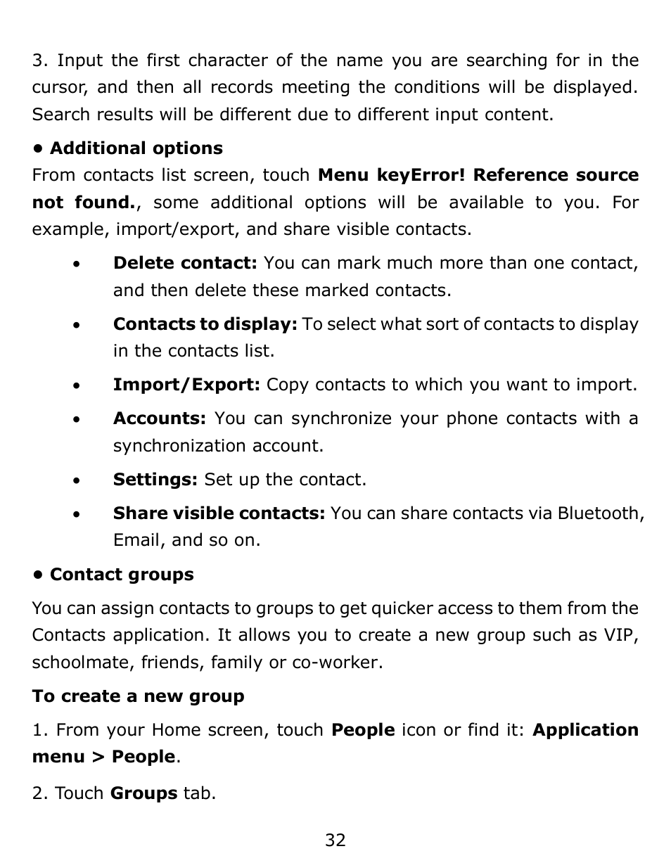 Verykool s6001 User Manual | Page 32 / 72