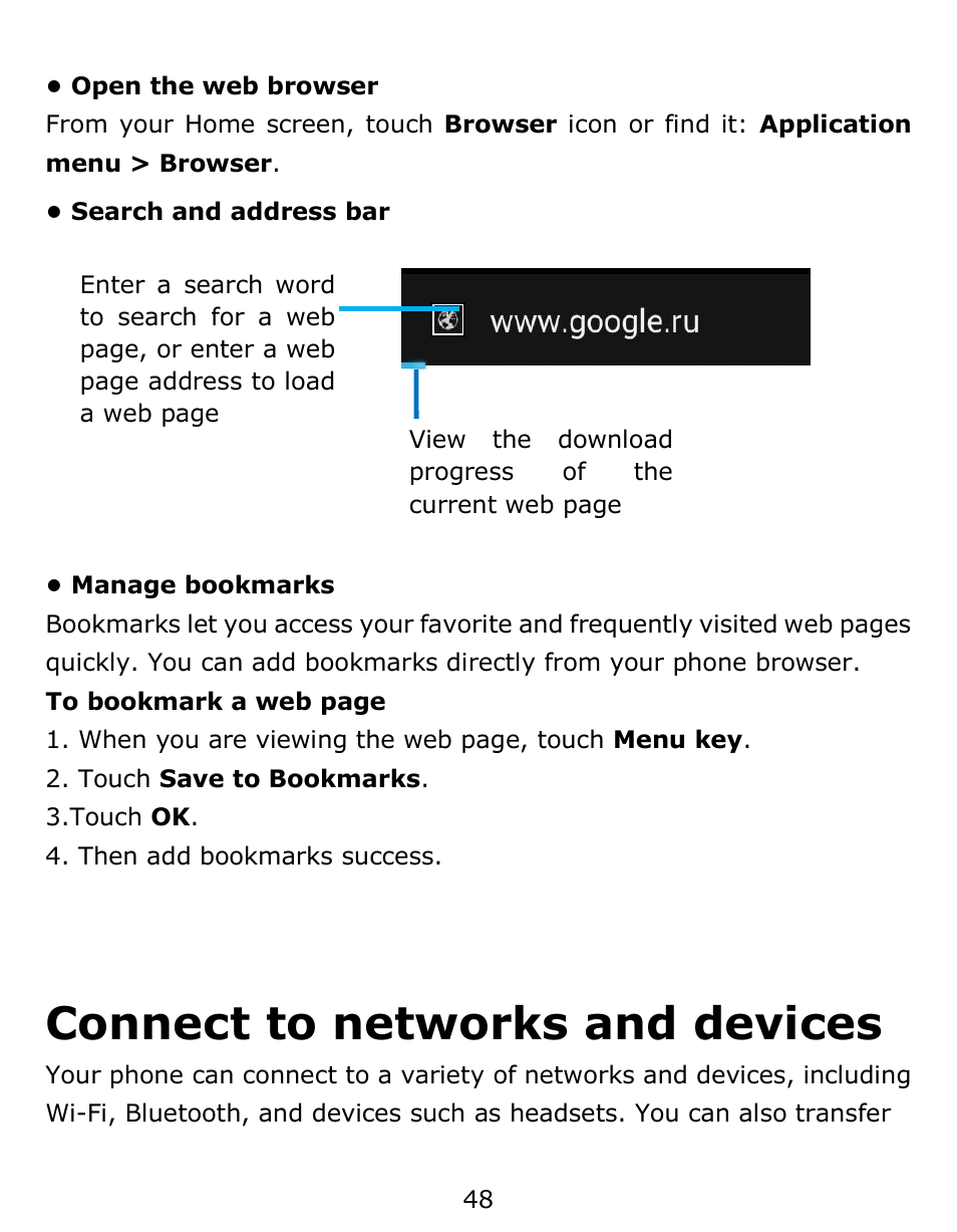 Connect to networks and devices | Verykool s6001 User Manual | Page 48 / 72