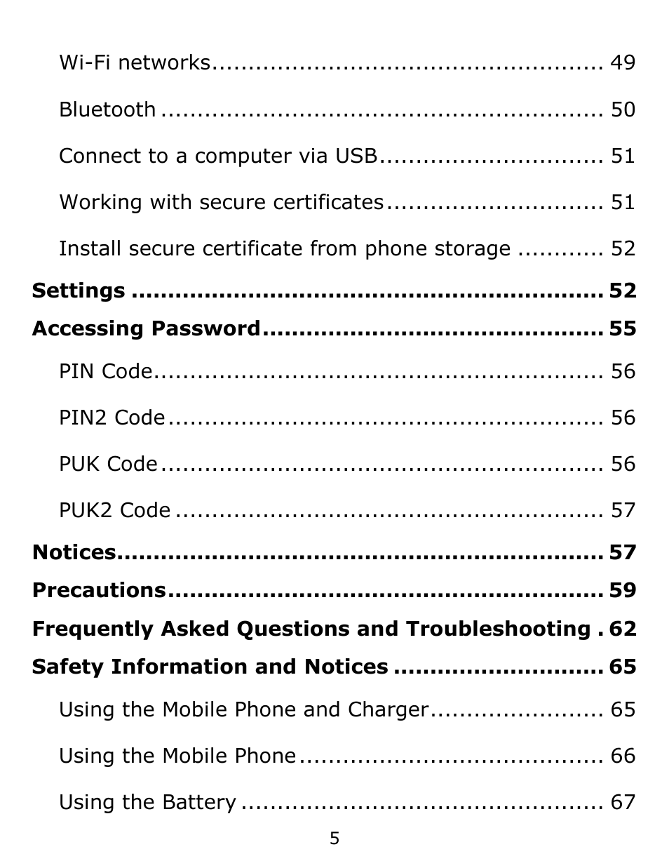 Verykool s6001 User Manual | Page 5 / 72