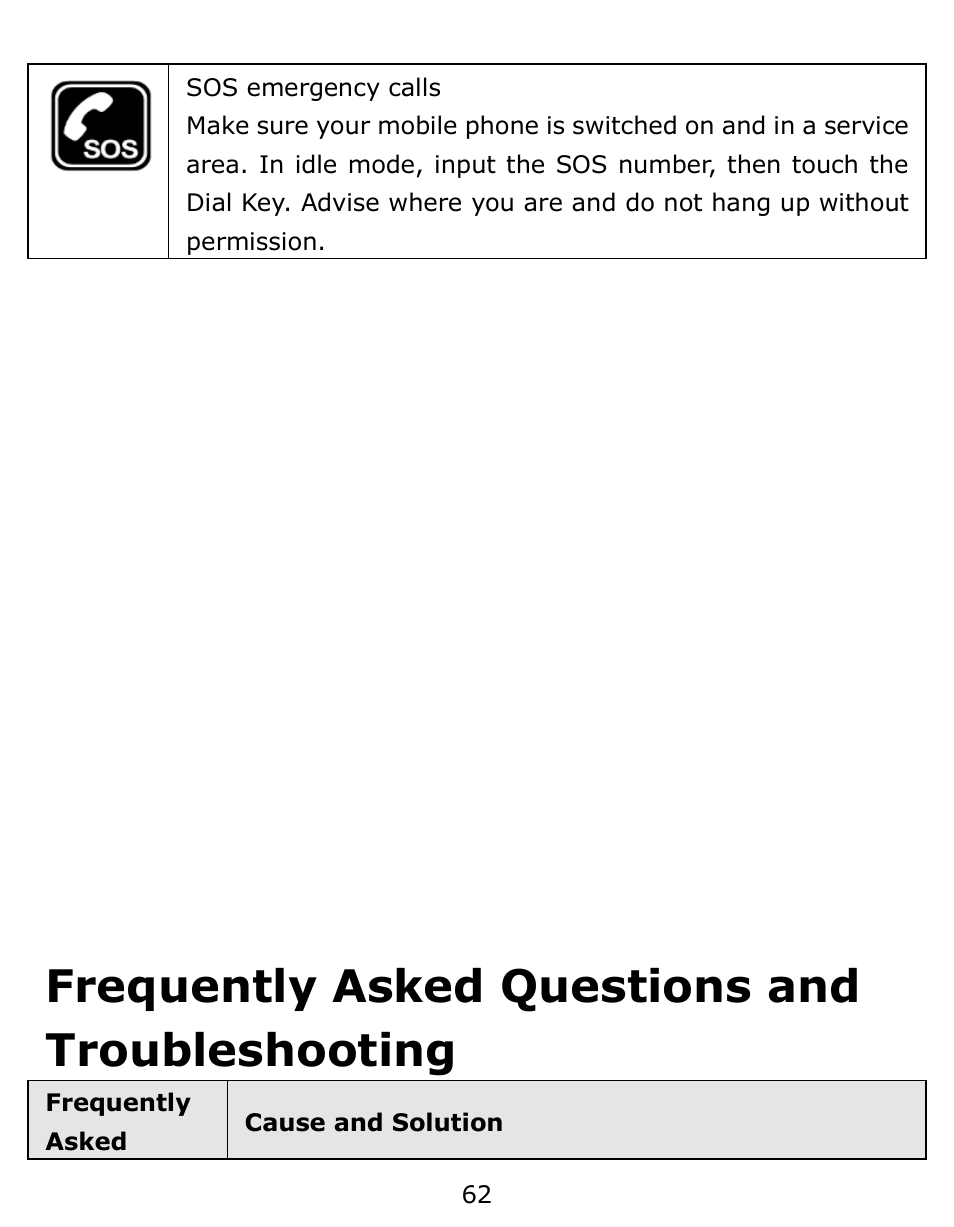 Frequently asked questions and troubleshooting | Verykool s6001 User Manual | Page 62 / 72