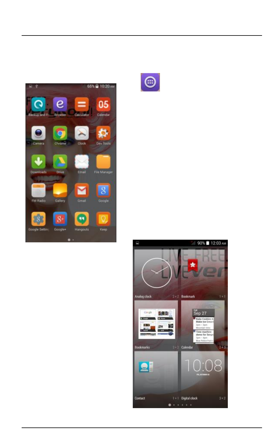 Open and close the launcher | Verykool s5016 User Manual | Page 28 / 58