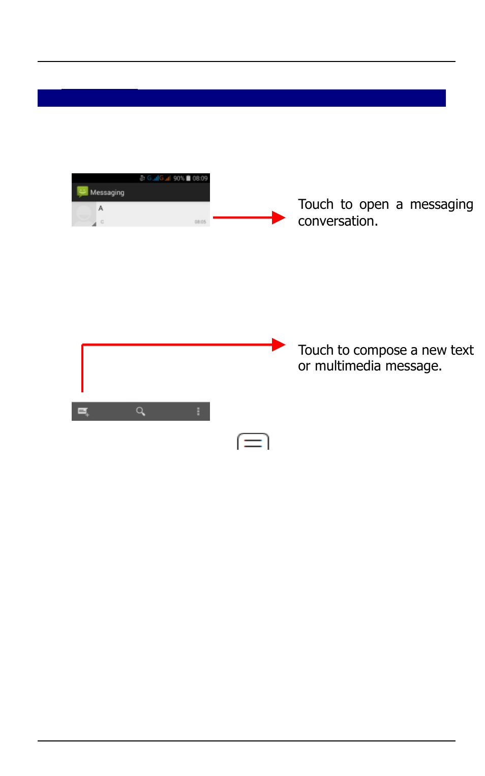 Messaging, Message environment & settings | Verykool s5016 User Manual | Page 33 / 58