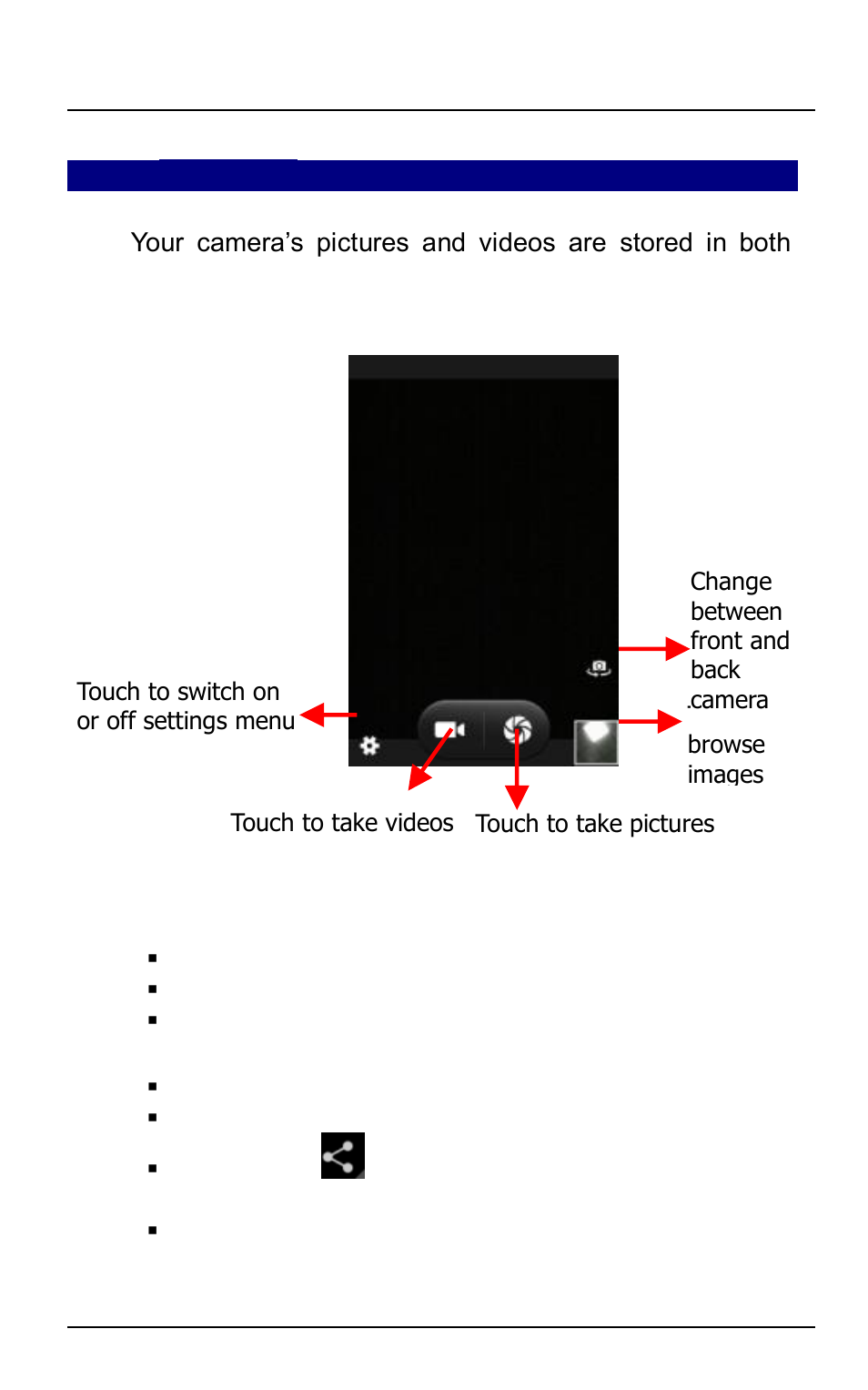 Multimedia, 1camera, 2gallery | 3share an album | Verykool s5016 User Manual | Page 37 / 58