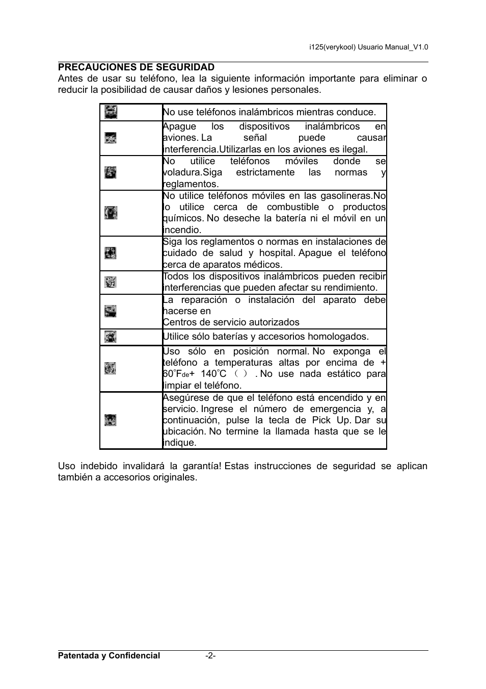 Verykool i125 User Manual | Page 2 / 30