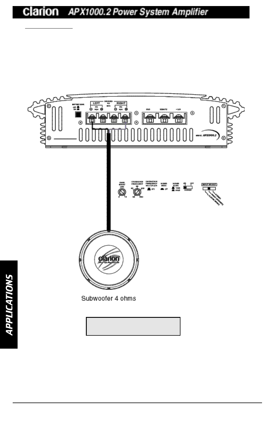 Bridged- mono subwoofer system 6 | Clarion APX1000.2 User Manual | Page 6 / 16