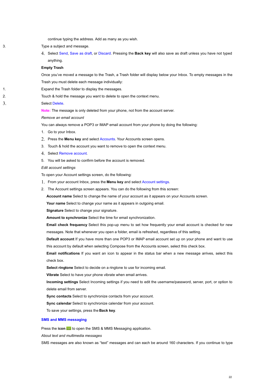Sms and mms messaging | Verykool s700 User Manual | Page 22 / 35