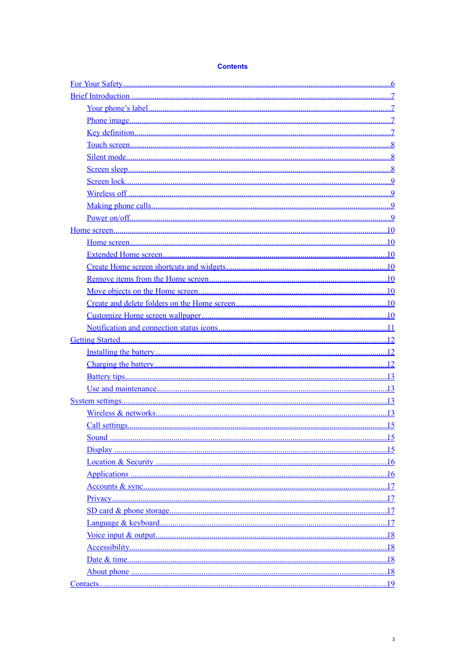 Verykool s700 User Manual | Page 3 / 35