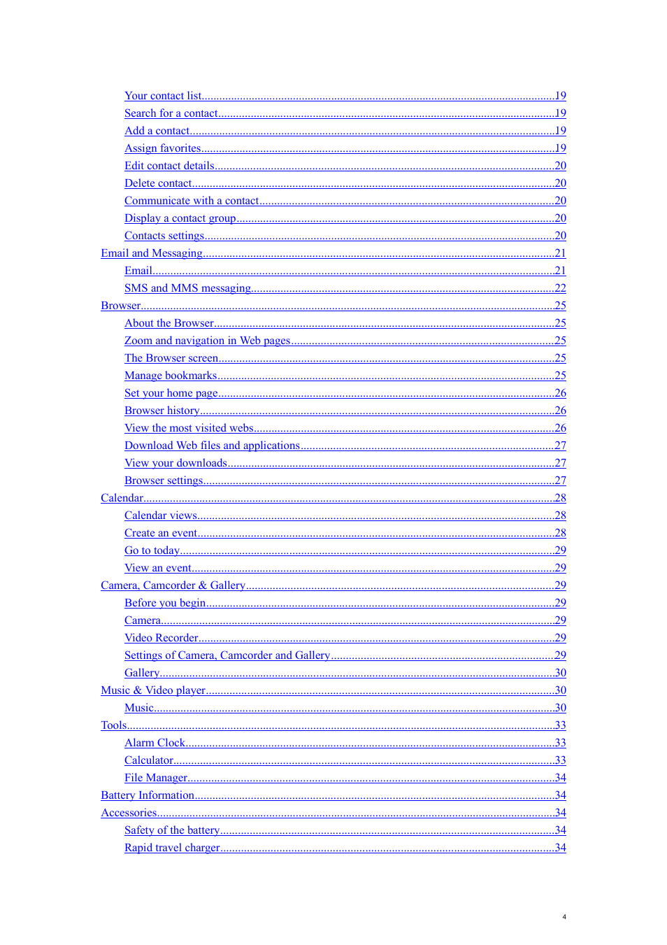 Verykool s700 User Manual | Page 4 / 35