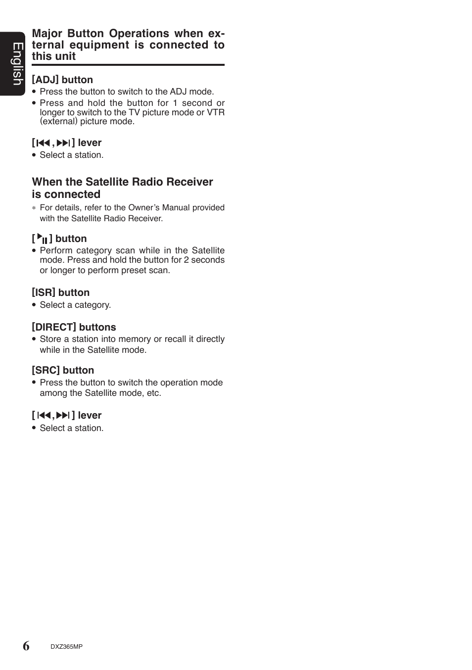 6english | Clarion DXZ365MP User Manual | Page 6 / 30