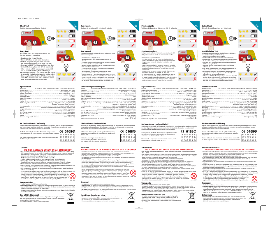 Kannad Marine SafeLink R10 User Manual | Page 2 / 2