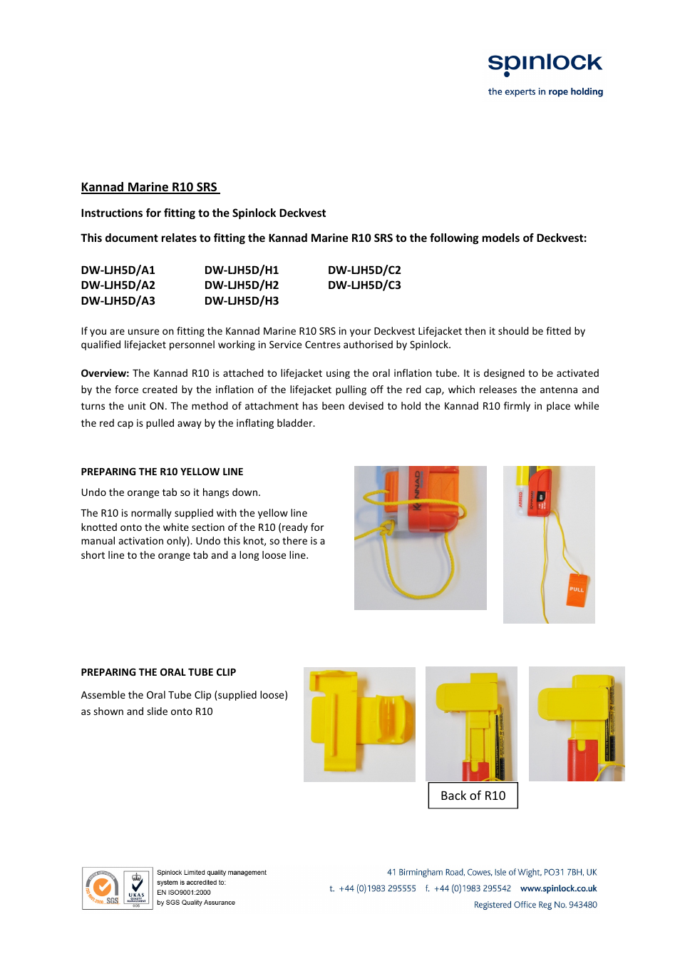 Kannad Marine DW-LJH5D/A1 User Manual | 2 pages