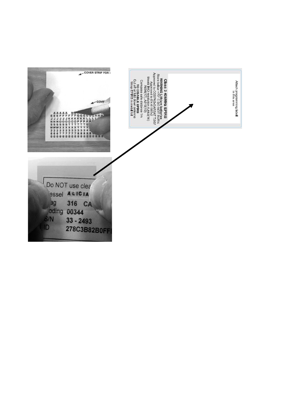 Marking a vessel name, Dealing with a transmitting epirb | Kannad Marine SPORTPRO User Manual | Page 14 / 20